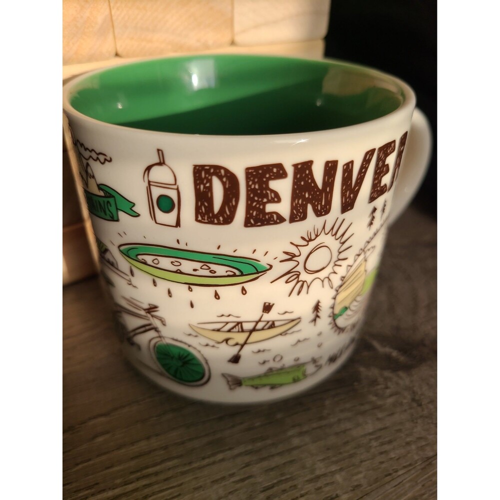 Starbucks | Denver Colorado Been There Series Mug 14oz | Green Interior 2022